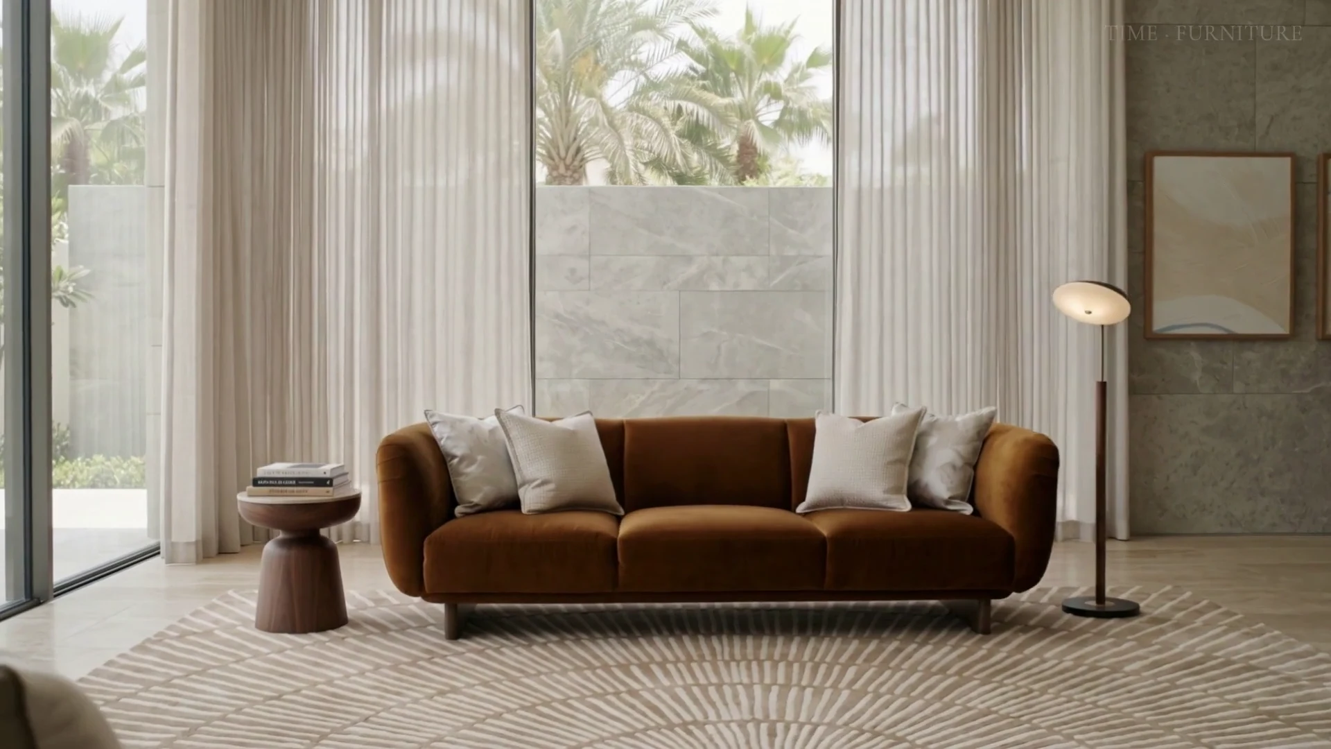 Sofa craftsmanship film — cutting ply, frame assembly, foam layers, sewing and upholstery to a finished sofa