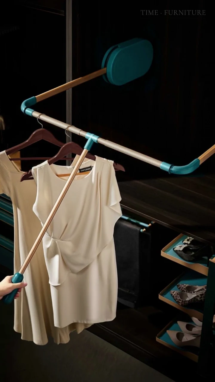 HIGOLD pull-down rail wardrobe accessory in motion