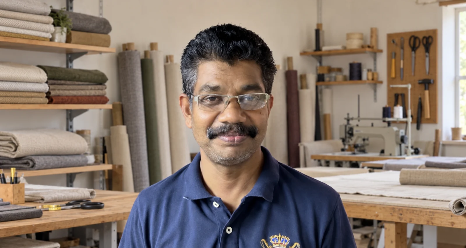 Time Furniture upholstery craftsman with over 25 years of service