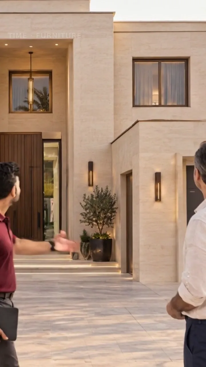 TIME Furniture full turnkey renovation: demolition, civil rebuilding, MEP, bathroom installation, joinery, furnishing and handover in a Dubai villa